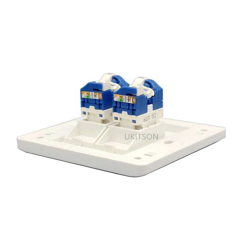 2 Ports Rotata CAT6 RJ45 Wall Panel pic 4