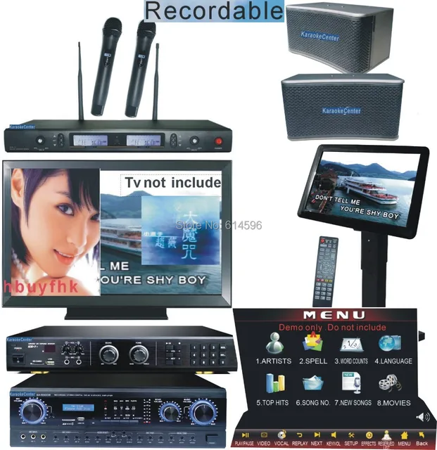 Hard Drive Karaoke Player Full System Recordable Jukebox