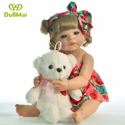 Около 55 см детская кукла «реборн» кукла Жесткий Силиконовый реалистичные Забавный игрушечный подарок для детей Мода для