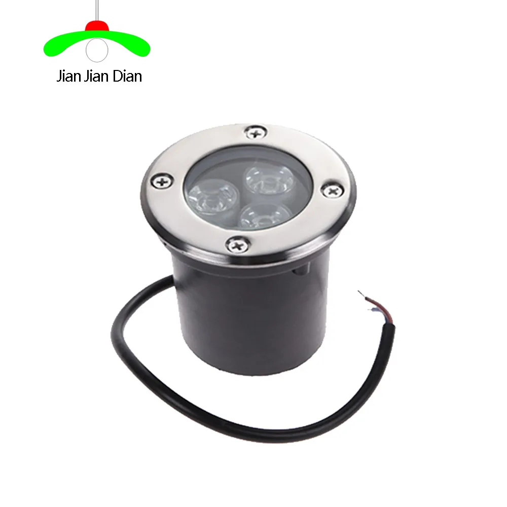 

Factory Wholesale IP68 3W LED underground light Buried ground floor recessed lamp AC12 AC24V AC85-265V garden outdoor lighting