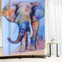 Настенный Гобелен со слоном, разноцветная скатерть с принтом, Декор, бохо, Настенный Ковер, богемное пляжное одеяло 145X130 см