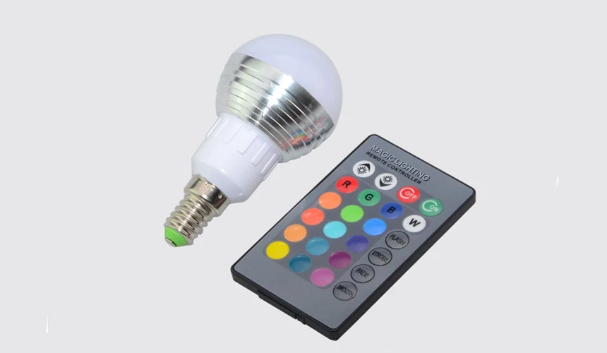 AmmToo E27 E14 RGB led сценический светильник, лампочка 110 в 120 в 220 В RGBW, лампада, светодиодная лампа, красочный магический шар, лампа для дома, вечерние, DJ украшения