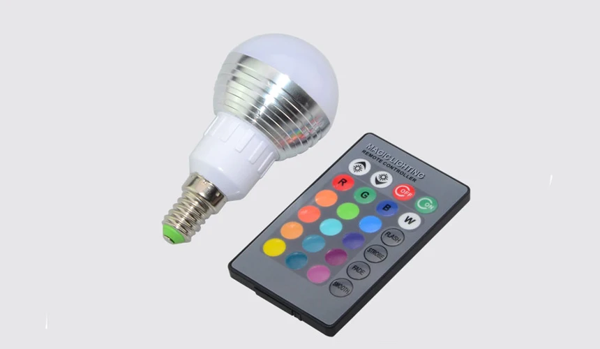 AmmToo E27 E14 RGB led Стадия лампа 110 В 120 В 220 В RGBW лампада Светодиодные Красочные магический шар лампы для дома вечерние DJ украшения