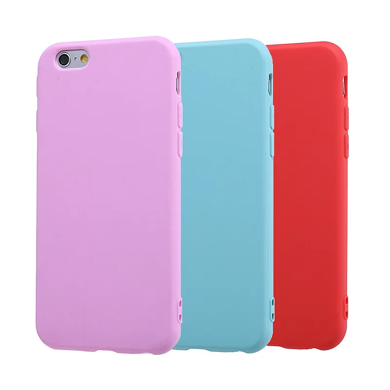 Fashion Simple Candy Color Matte Soft TPU Slim Coque Back Cover for IPhone 8 X Silicone Phone Case Shell Capa iphone plus |