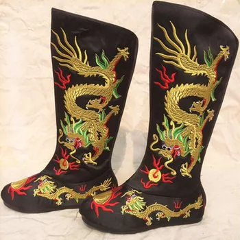 

ancient chinese emperor boots embroidered dragon shoes dragon boots ancient chinese shoes halloween cosplay