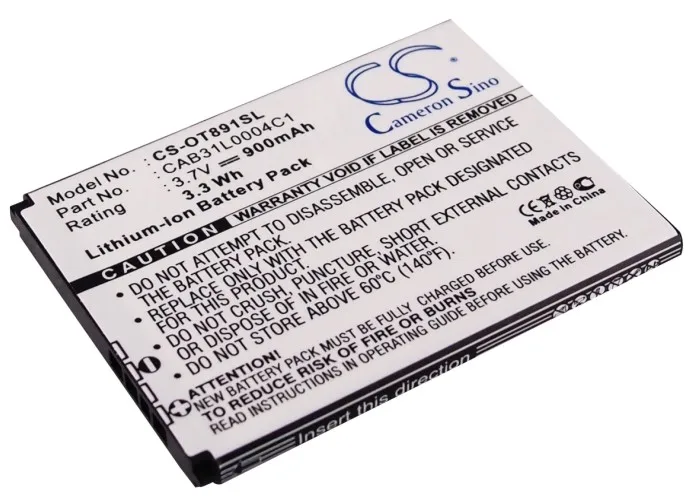 Высококачественный аккумулятор Cameron Sino CAB31L0001C1 CAB31L0004C1 для Alcatel OT-3040 OT-3040D OT-891 OT-979