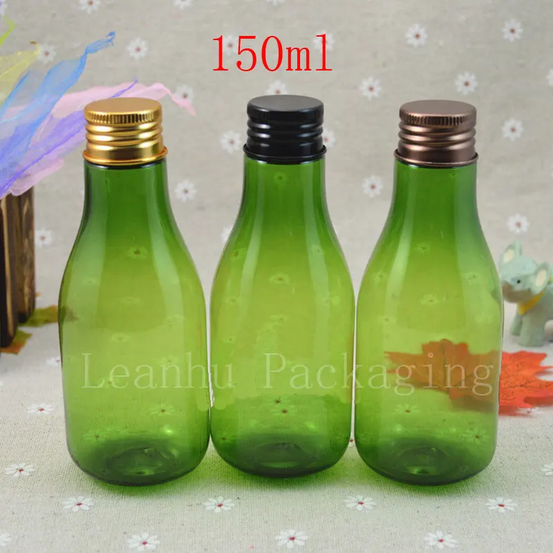 

150ML Plastic Bottle With Gold / Black / Bronze Screw Cap , 150CC Lotion / Toner Packaging Bottle , Empty Cosmetic Container
