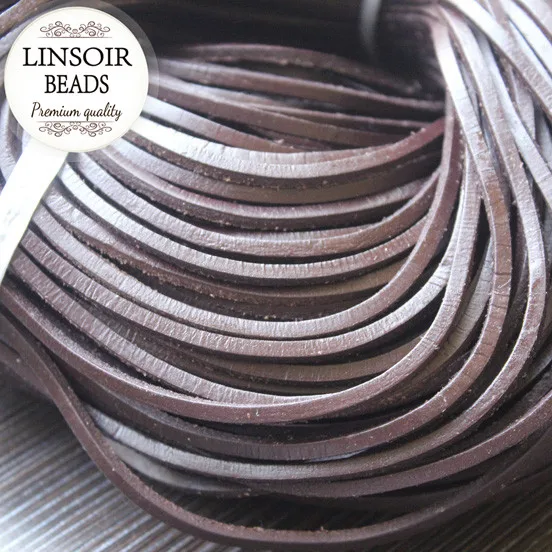 

10m/lot 5mm width wholesale fashion brown/black genuine cow leather cord DIY jewelry accessories making bracelet &necklace F660