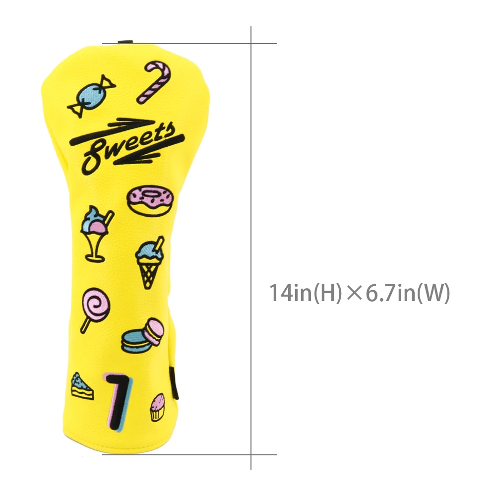 6003522 BIG TEETH golf driver cover yellow (6)