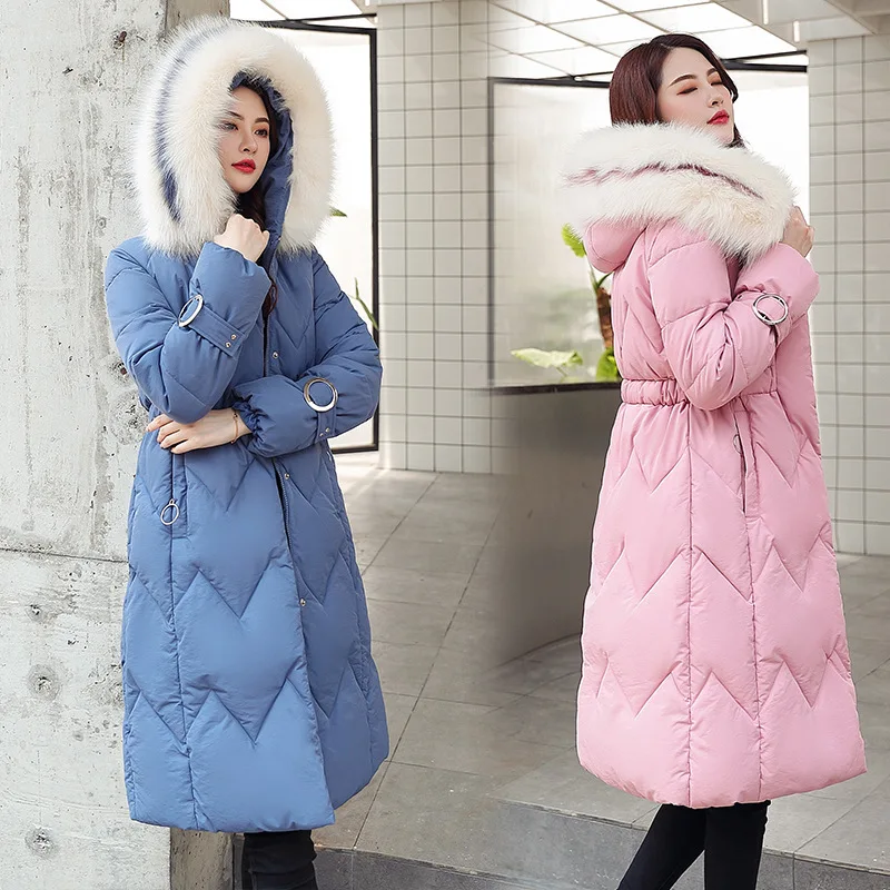 

Autumn Winter Jacket Women cultivation medium long sleeve jacket down parka woman 6908