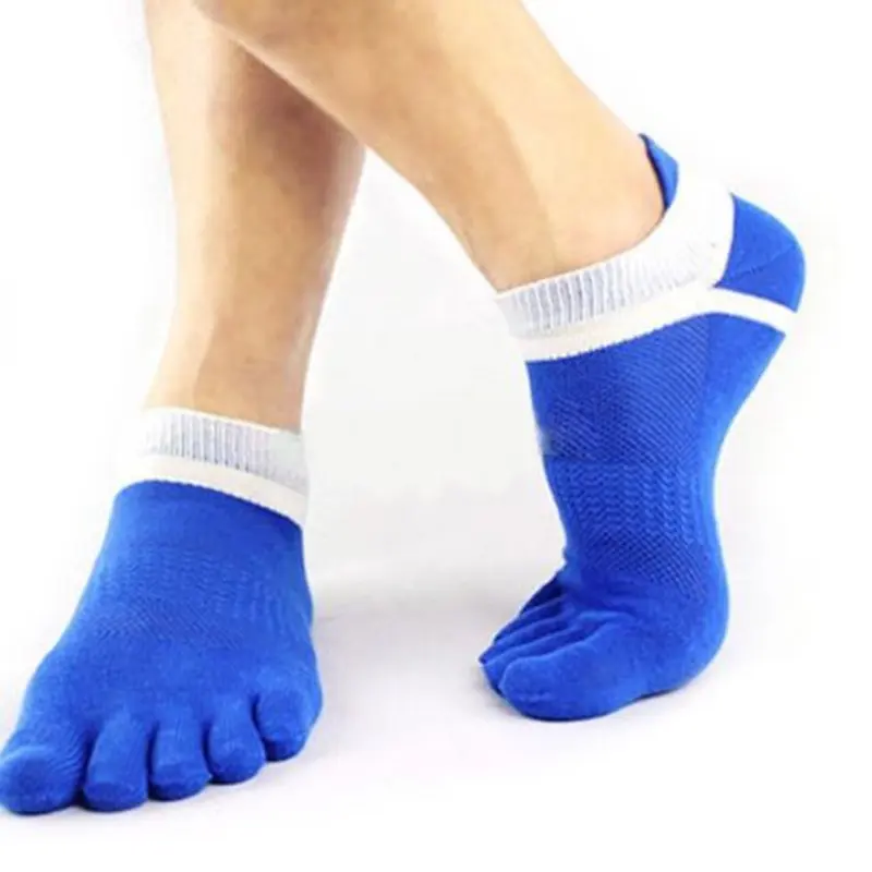 

New 1 Pcs Men Women Sport Running Socks Cotton Five Finger Male Non Slip Toe Socks Breathable Calcetines Ankle Socks j2