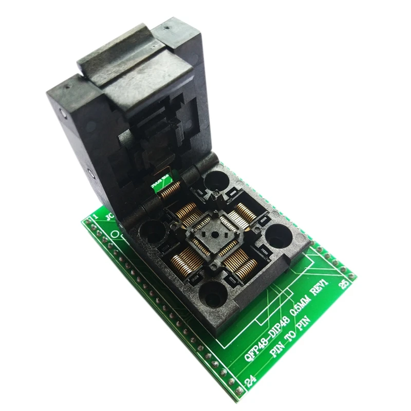 

Tqfp48 Qfp48 To Dip48 0.5Mm Pitch Lqfp48 To Dip48 Programming Adapter Mcu Test Ic Socket Programmer Adapter Socket