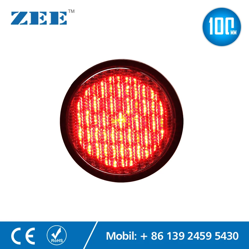 4 inches 100mm LED Traffic Light Lamp Red Traffic Signal Module Mini
