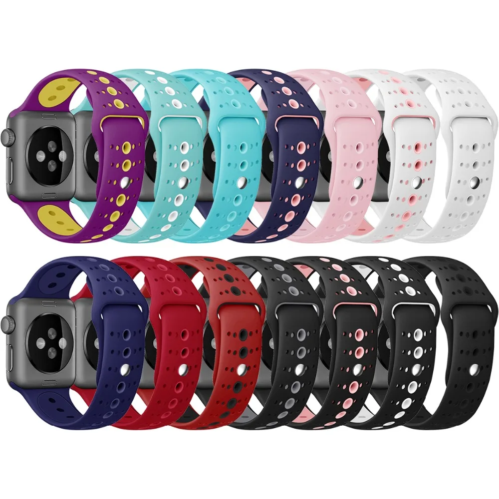 Strap For Apple Watch Band 38mm 40mm 42mm 44mm Replacement Soft Silicone Strap Compatible For IWatch Series 4/3/2/1 81002