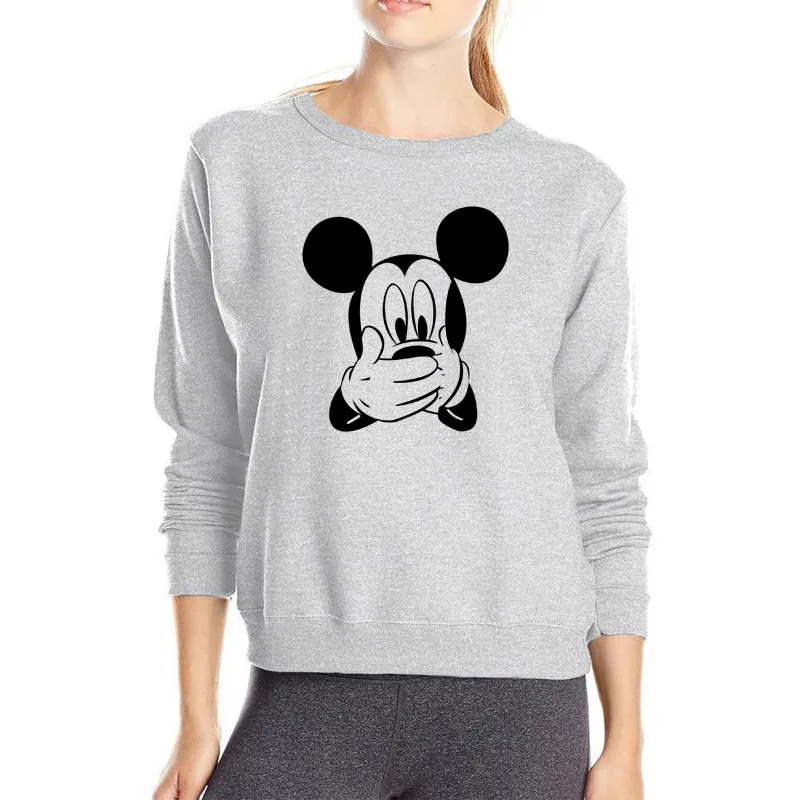 

Big black Mickey sweatshirt popular cartoon streetwear super cool funny hoodies women casual long sleeve pullover hoodie
