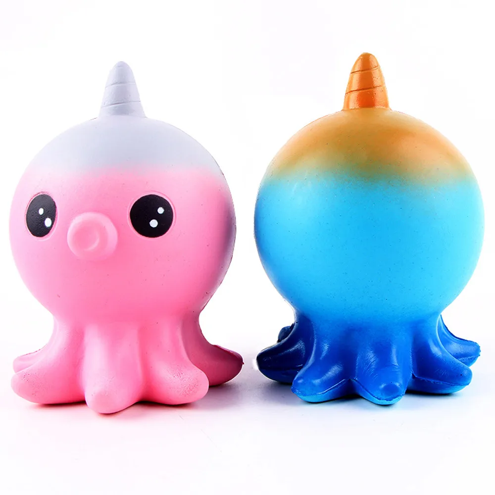 Kawaii Squishy милая улыбка игрушки осьминоги медленно восстанавливающая форму крем