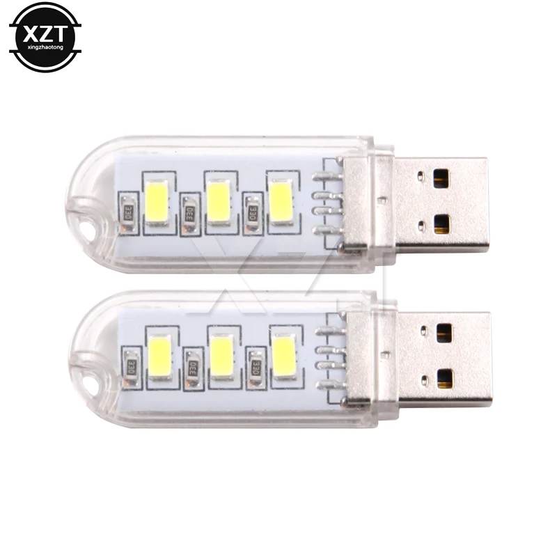 1 шт. портативная компактная Светодиодная настольная лампа USB ночник для чтения