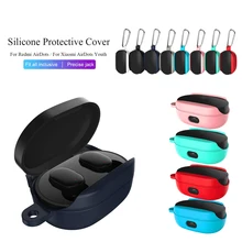 Гибкий открытый силиконовый чехол Защитный Водонепроницаемый противоударный чехол с карабином для Xiaomi AirDots Youth Redmi Airdots