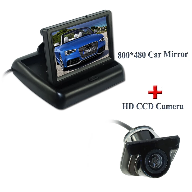 Новинка автомобильный монитор 2 в 1 с диагональю 4 3 дюйма LTF LCD HD 800*480 +