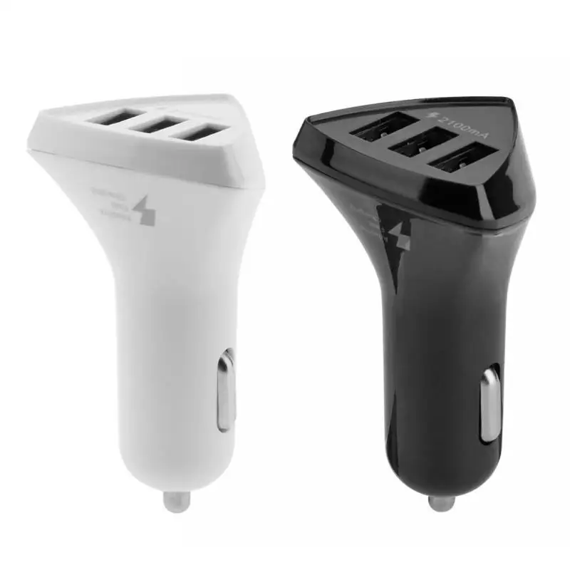 Быстрая зарядка 3 порта USB Автомобильное зарядное устройство 5V/3.1A DC адаптер для
