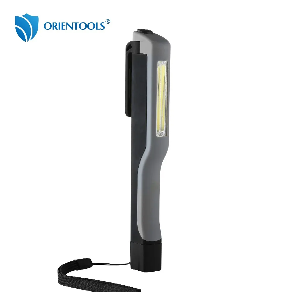 

ORIENTOOLS COB LED Work Light Larry C Pocket Flashlight Magnetic Clip Super Bright Torch Camping Pen Light Household Automobile