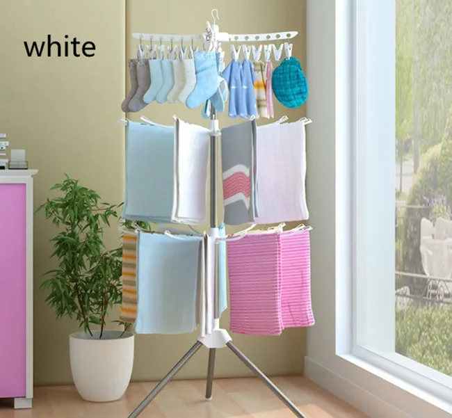 

3 Tier Clothes Drying Rack/3 layers Storage Rack Tie Belt Organizer Space Saver Rotating Scarf Ties Hanger Holder Hook Closet Or