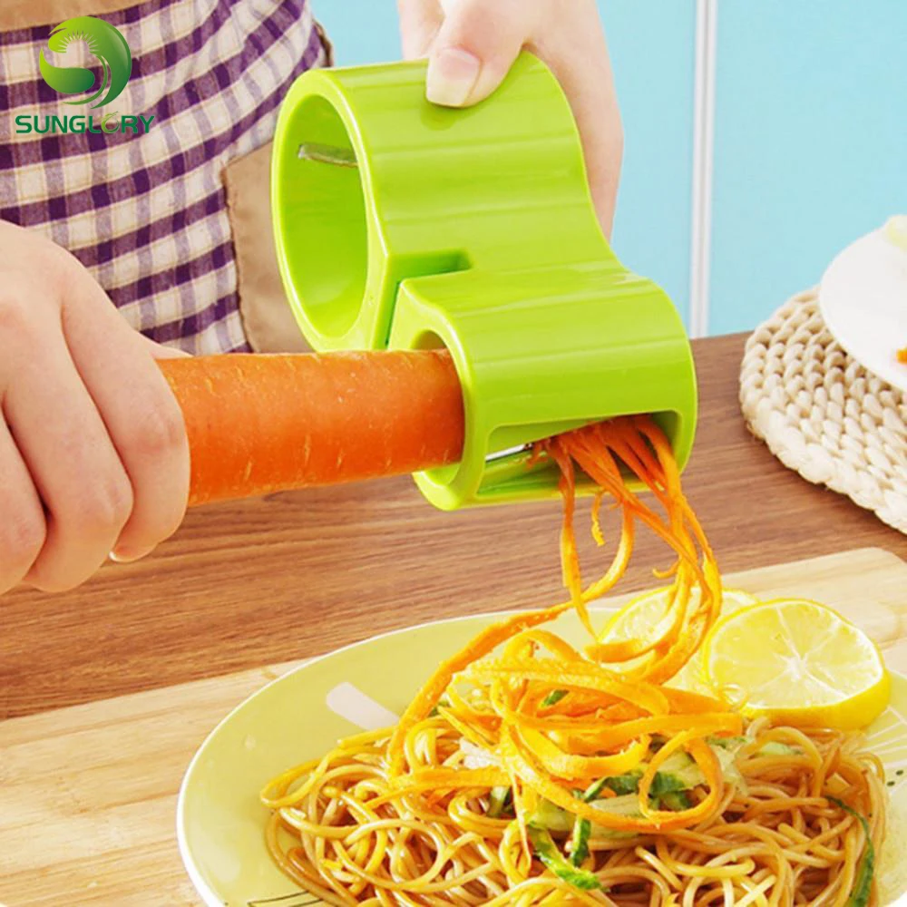 

Spiral Vegetable Slicer With Knife Sharpener Noodle Pasta Spaghetti Spirals Maker Carrot Mandoline Peeler Cutter Kitchen Gadgets