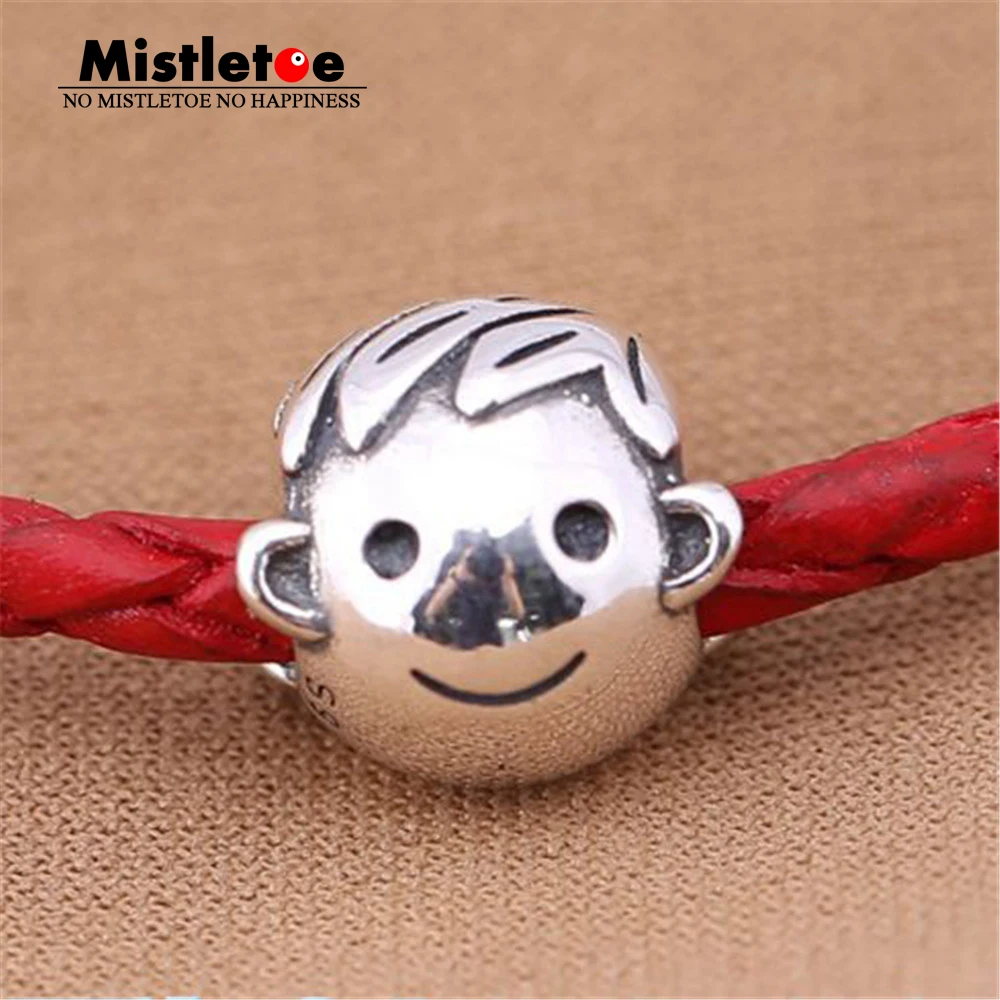 Authentic 925 Sterling Silver Boy Charm Bead Fit European Original