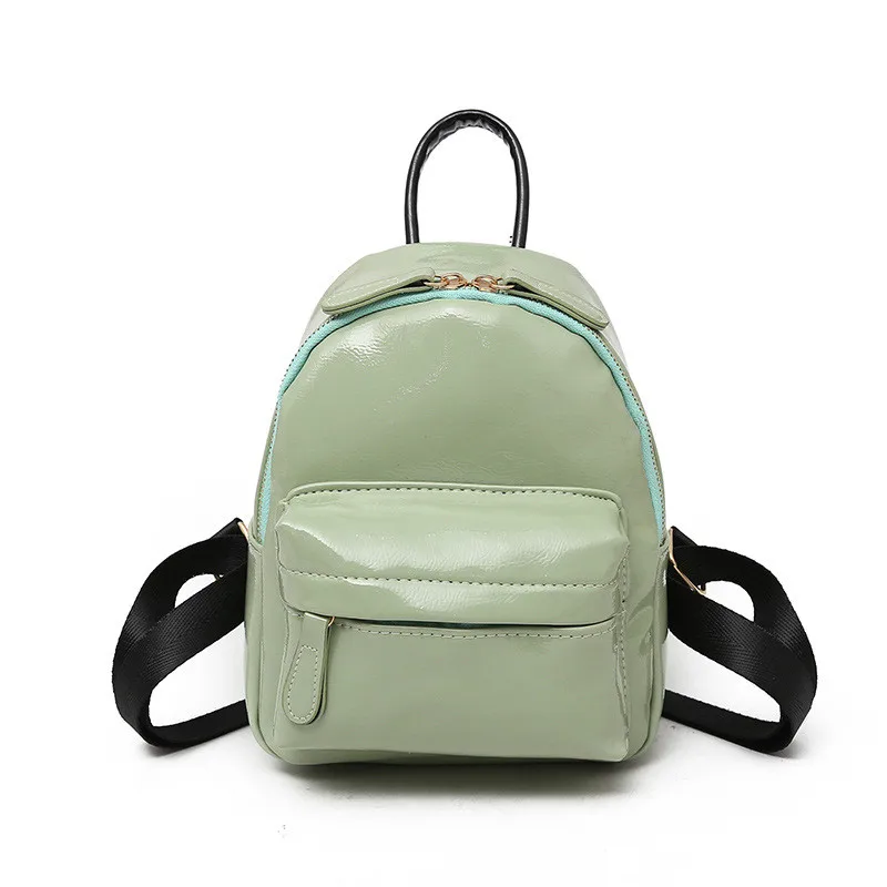 College style new candy color PU leather girls shoulder bag soft Leather bright color popular female small bag Backpack