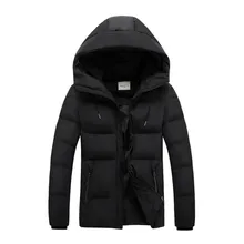 Зимняя парка Мужская плюс бархатная теплая зимняя куртка тонкие куртки casaco мужская верхняя одежда пальто с капюшоном