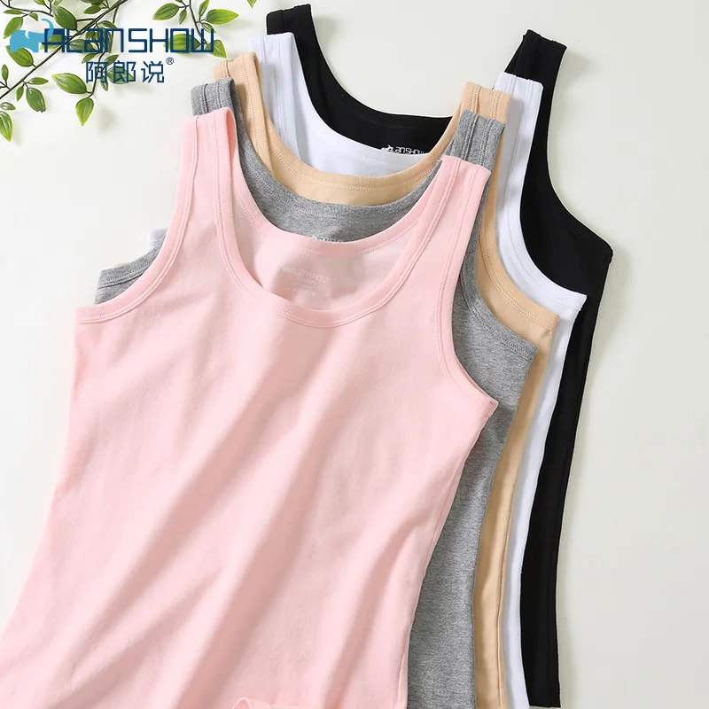  ALANSHOW Women 3pcs/lot ladies tank tops for women Combed cotton camisoles & tank women vest female