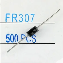 500 шт FR307 Диод Быстрого Восстановления 3а/1000 в диод DO-27