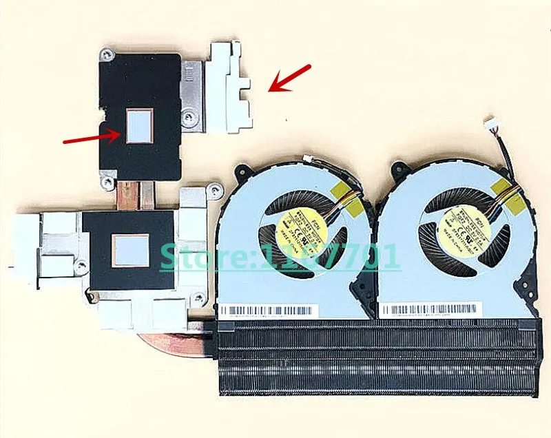 Новый ноутбук/Тетрадь радиатор охлаждения процессора радиатора и вентилятор для lenovo Ideapad Y700-14 Y700-14AC Y700-15 Y700-15ISK AT0ZG0010S0
