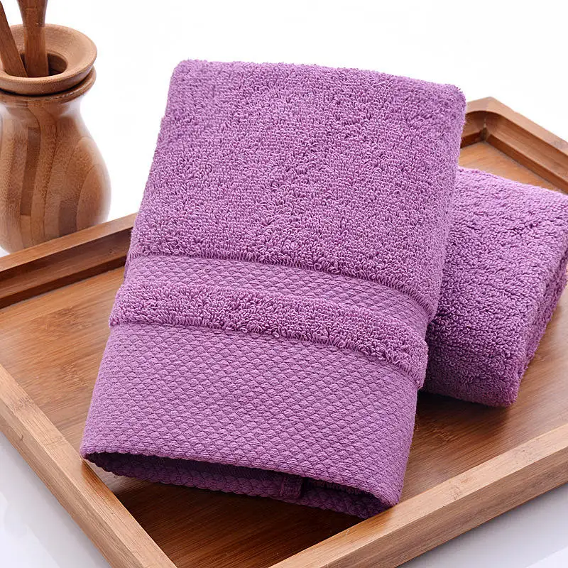 1 шт. мягкие хлопковые банные полотенца для взрослых абсорбирующий набор с мочалкой для лица плотный хорошо впитывающий антибактериальный - Цвет: purple  1pcs