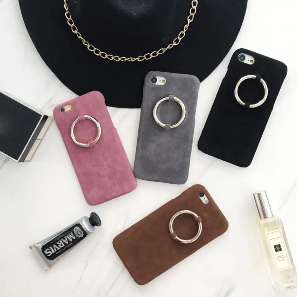 Cool Vintage Young Street Fashion Ring Suede Style Fuzzy