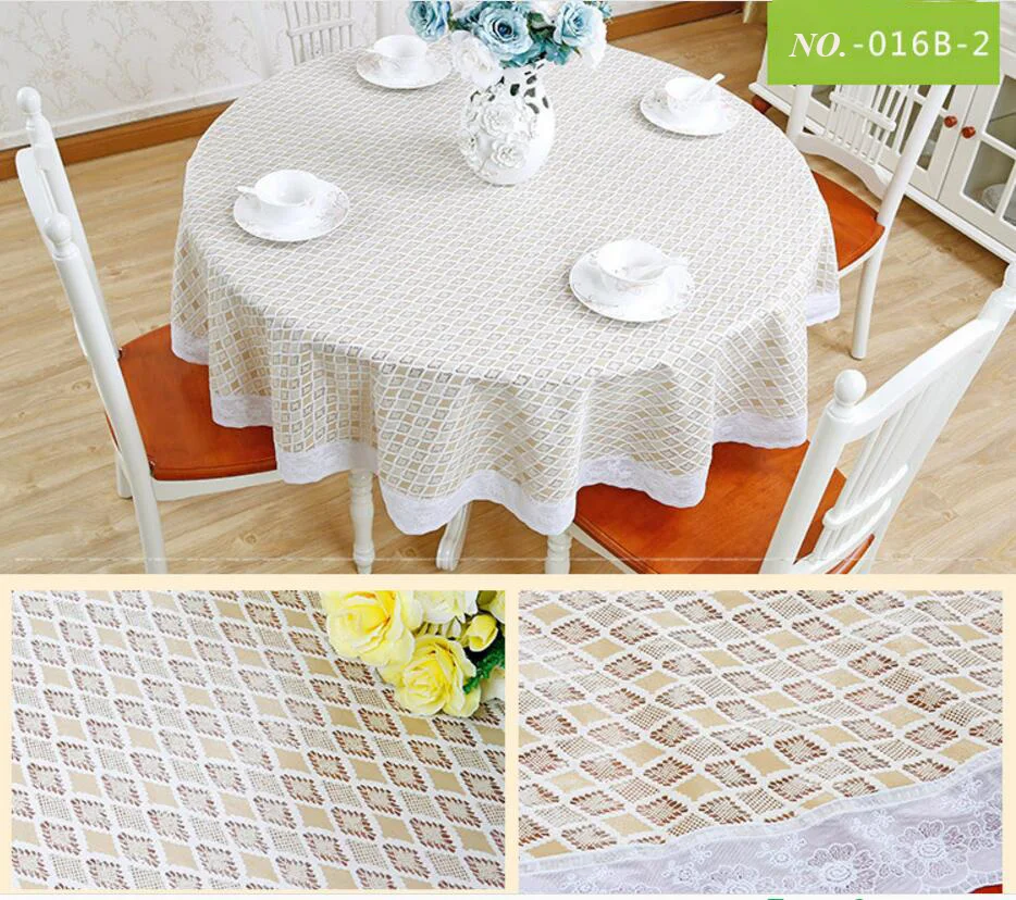 

Printed waterproof 1.5m 1.8m PVC round table pad round table cloth home hotel banquet round table cloth Free shipping