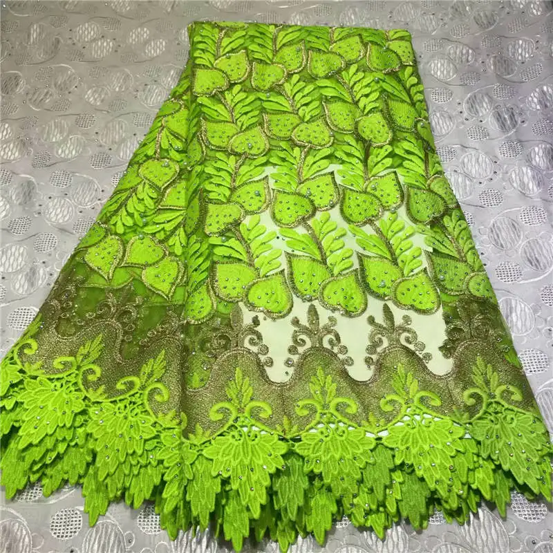 

ZQJ!African Lace Fabric 2019 Embroidered Nigerian Stones Laces Fabric High Quality French Tulle Lace Fabric For Women ! L41906
