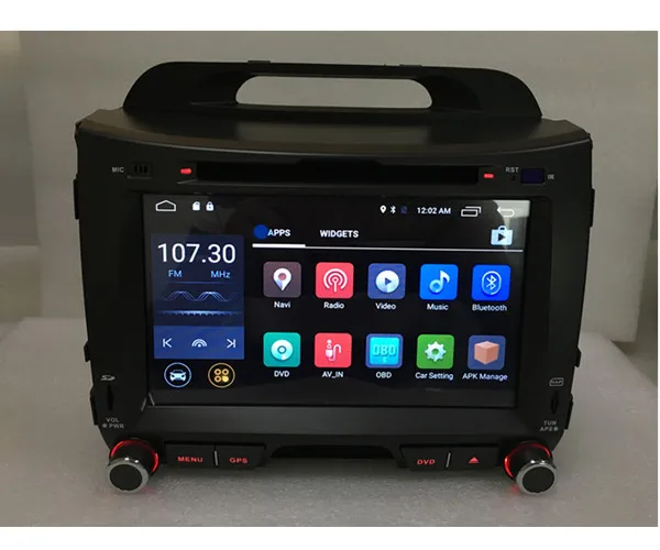 Top Wholesale! 2din Android 6.0 Car DVD player Navigation for KI A Sportage 2009-2015 radio with wifi  odb2 6