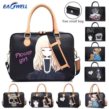

Cartoon Laptop Bag Sleeve Case 13 14 15 15.6 inch PU Waterproof Notebook Handbag Messenger Bag for Macbook Air Pro Samsung Dell