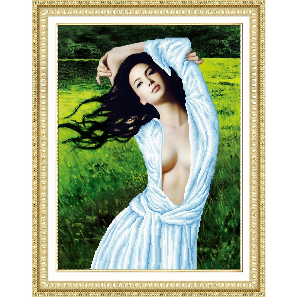 

5D Diamond painting character Scenery gril Decoration DIY Diamond Painting Resin Round Drill Diamond Embroidery Needlework