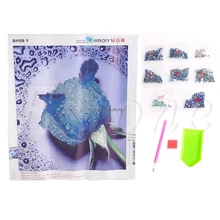 5D DIY Goutte d'Eau Rose Fleur Broderie Диамант Peinture вышивка крестиком Artisanat