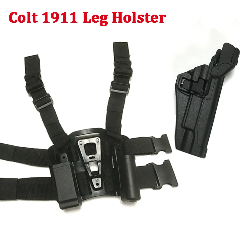 Tactical Shooting Colt 1911 Leg Holster Outdoor Hunting Combat Airsoft Gun Accessories Quick