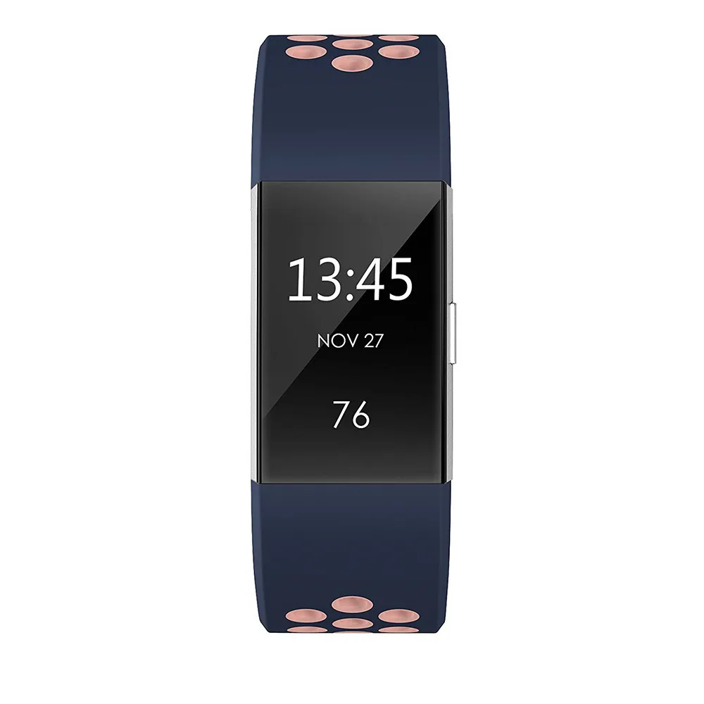 Сменный Двухцветный силиконовый браслет на запястье для браслета Fitbit CHARGE 2 ремешок для часов для Fitbit CHARGE 2