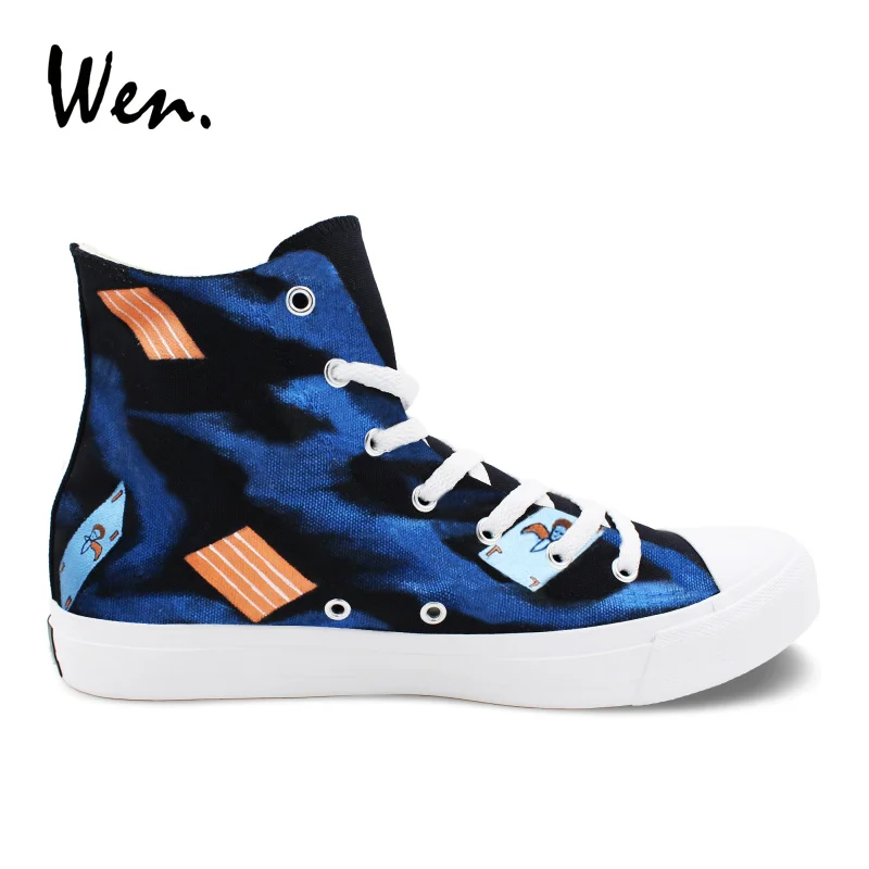 ون اليد رسمت أحذية رياضية تصميم مخصص مهرج هارلي كوين النساء شقة أحذية رياضية الرجال قماش سكيت أحذية عالية قمم