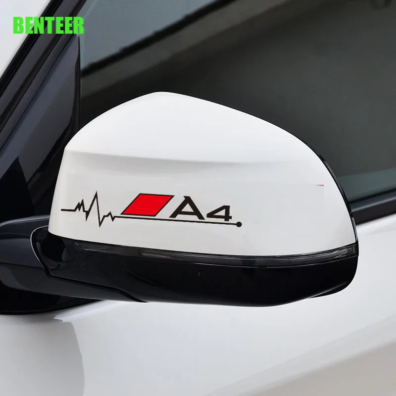 

2pcs/lot good car rearview mirror sticker for Audi A1 A3 A4 A4L A6 A7 A8 Q1 Q3 Q5 Q7 TT S RS