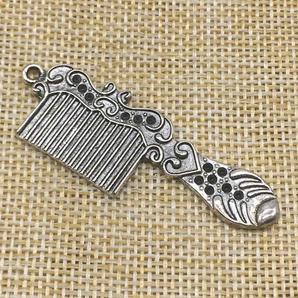 

5Pcs Comb Charms Antique Silver Color DIY Jewelry Making Handmade Crafts