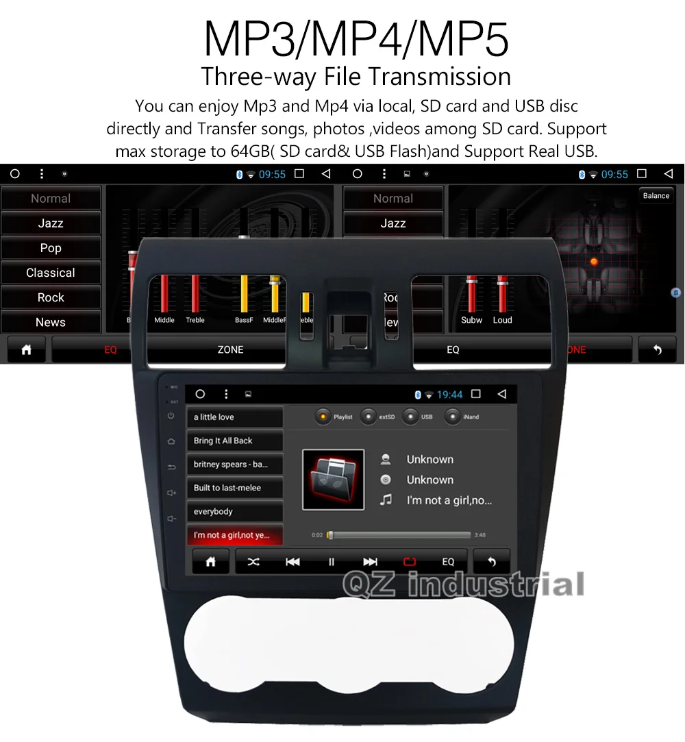 Clearance QZ Industrial HD 9inch Android 8.1 T3 for Subaru WRX Forester 2014-2016 Car DVD Player with Canbus GPS 3G 4G Radio Navi WIFI RDS 6