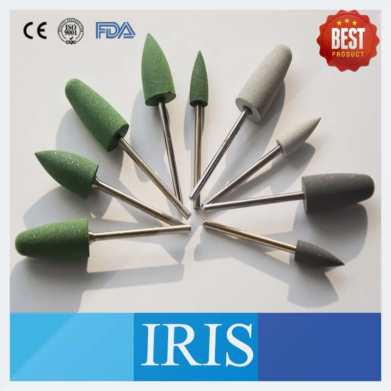 50 Pieces Rubber Silicone Flexible Polisher Burs Dental Lab Jewelry