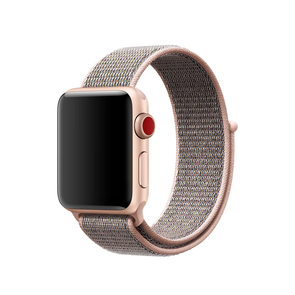 Для Apple Watch Band 44 мм 40 42 38 дышащий нейлоновый ремешок для iWatch Series 5 4 3 2 1 сменный