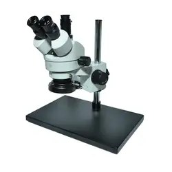 7-45X Тринокулярный стереомикроскоп промышленный микроскоп + VGA 1080 P микроскоп промышленная камера + 144 Led свет с большой металлической